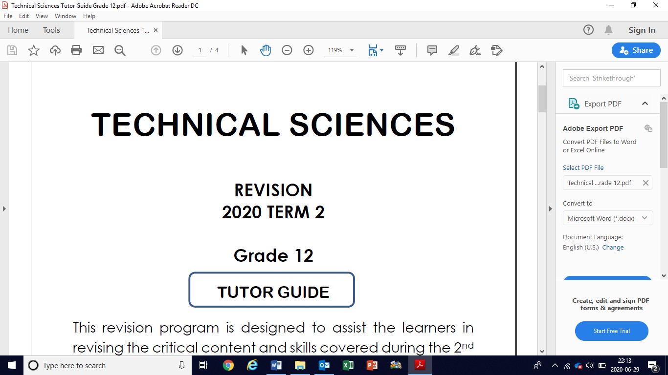 Technical Sciences WCED EPortal